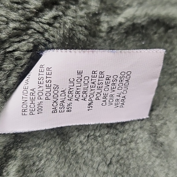 Anne Klein Moss Green Plush Faux Suede & Faux Fur Lined Jacket Coat - Picture 13 of 16